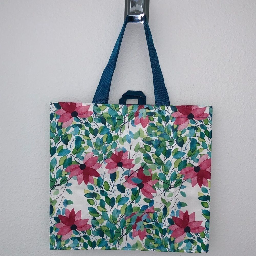 FLORAL REUSABLE TOTE
